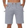 Stylish Men's Half Pants, 5/8 Length, Casual, Summer Wear, Sports Shorts, Training Shorts, Loungewear, Cotton, Jogging Shorts, Zip Pocket, Drawstring