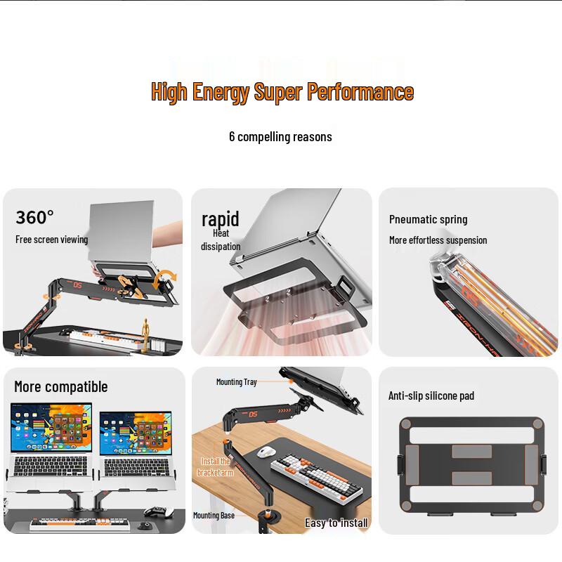Jing Shan Laptop & Monitor Cantilever Arm Stand