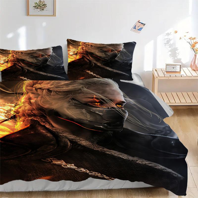 Dark Warrior Bedding 3 Piece Set Hd Print Duvet Cover Pillowcases For Teens Adult Bedroom Decoration Christmas Gift C9211361