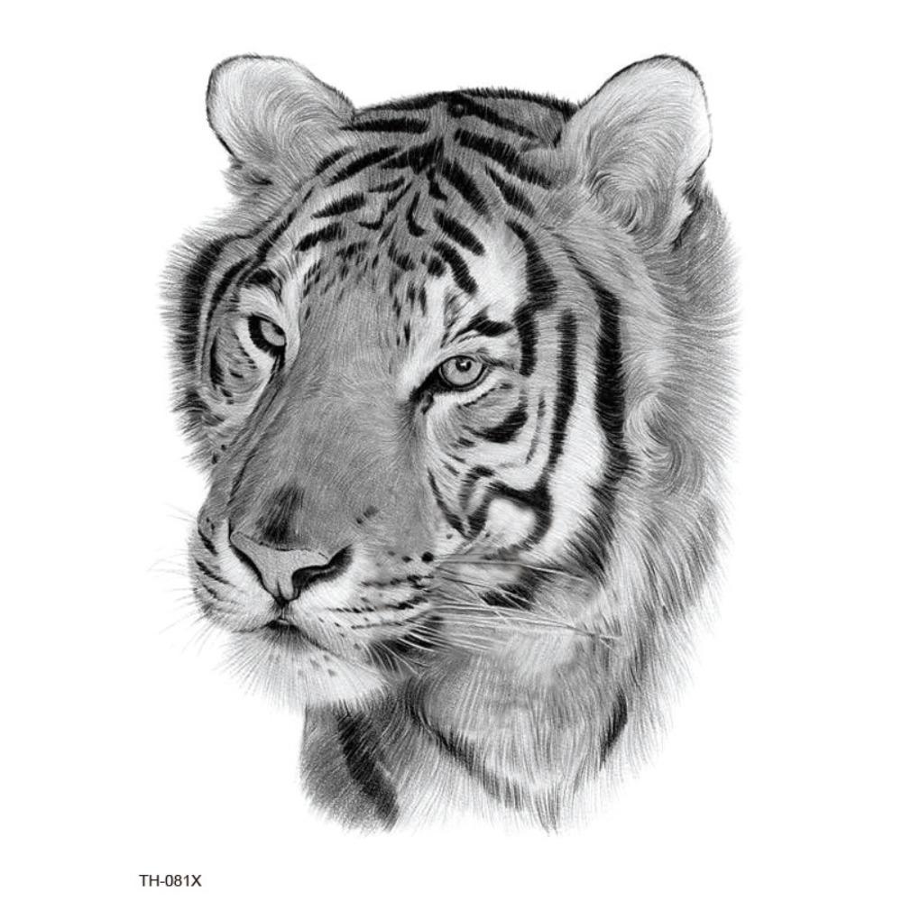Water Transfer Decals Tiger Lion Wolf Tattoo Stickers Animal Body Art Tattoo  Finger Hand Legs