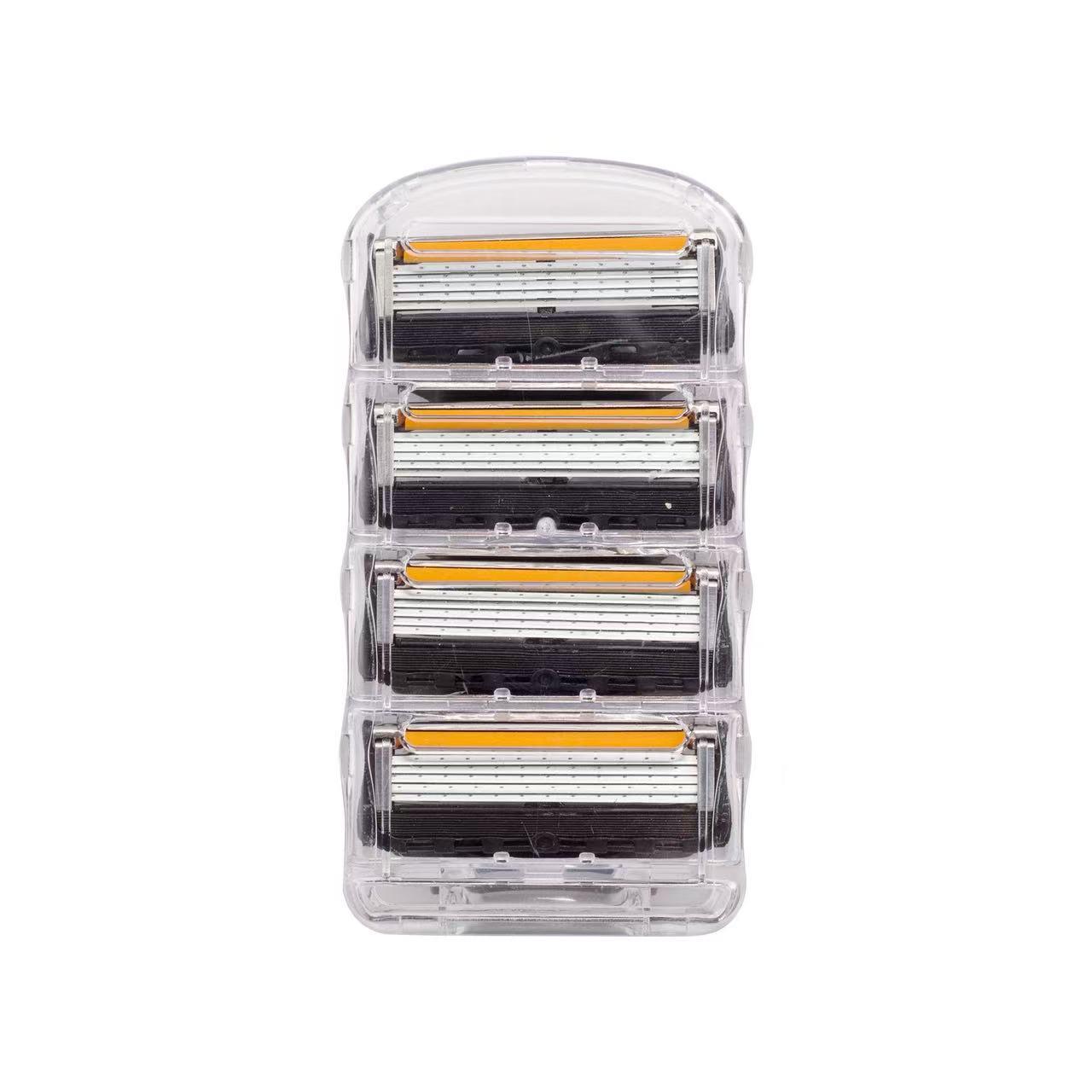 

Универсальная оранжевая бритва против царапин с лезвием из нержавеющей стали для Gillette Fusion ProGlide 4 Orange Black Blades [28g]