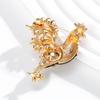 Cultural Zodiacs Rooster Pin Animal Alloy Craftsmanship Brooch Lightweight Accessory For Work Or Celebrations