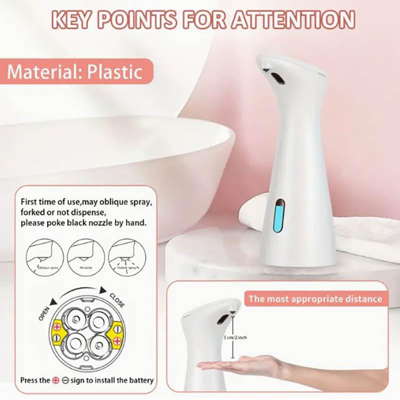 Automatic Touchless Liquid Hand Soap Dispenser Infrared Sensor Hands Free Electric Soap Pump for Bathroom Toilet Home