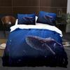 Cartoon Whale Duvet Cover King Queen Cute Ocean Animal Bedding Set for Kids Teens Adults Wildlife 2/3pcs Polyester Quilt Cover
