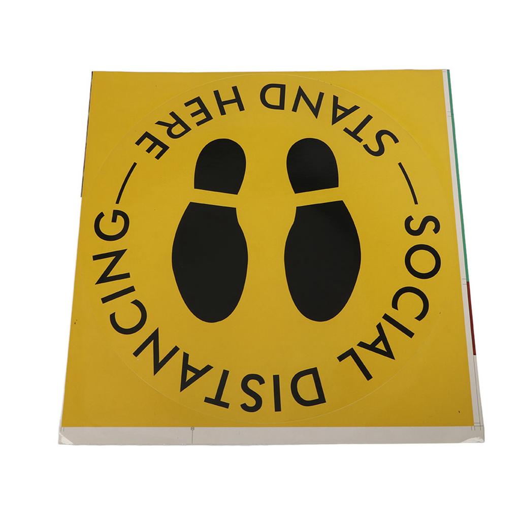 5PCS Social Distancing Ground Sticker Distance Marker Floor Signs Decal for School Market Public