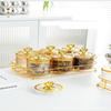 LISM Kitchen Food Storage Jar Set with Golden Rack
