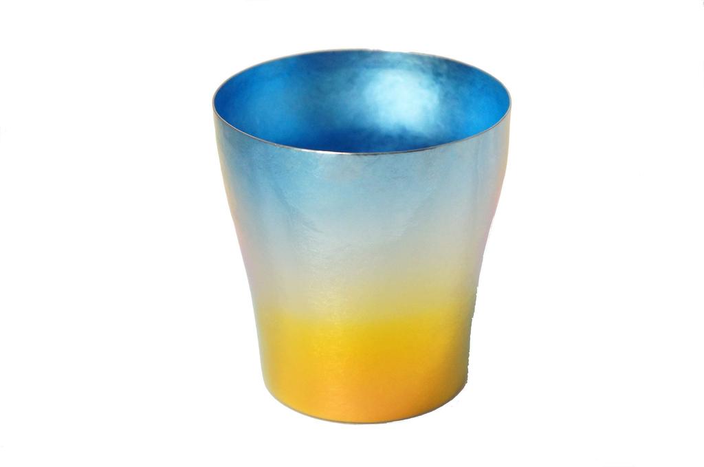 HORIE Gradient Titanium Double-Layered Tumbler, Rei Hana Titanium, 250cc, SORA Sky Blue, T15KM250G09