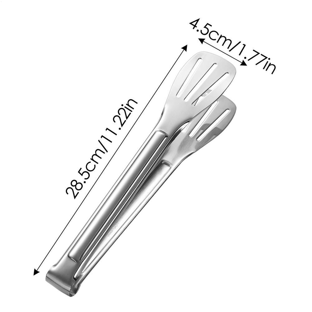 Stainless Steel Food Tongs Frying Grilling Steak Clips Bread Serving Buffet Clip Food Grade Cooking Tools Non-Slip Kitchen Tool