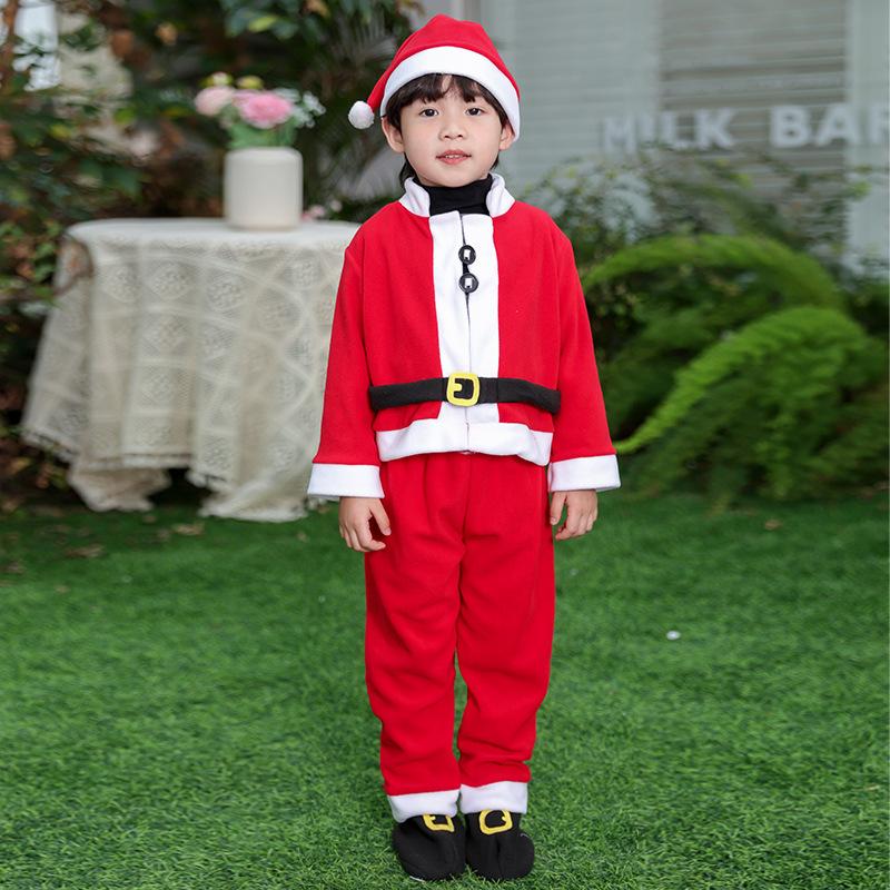 

Рождественский детский комплект, красная новая одежда для выступлений для мальчиков и девочек, детская фотография, одежда Санта-Клауса 73CM