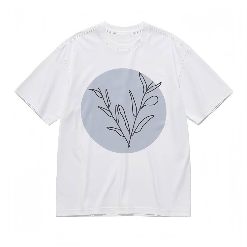 Men's Soft Breathable All Season Classic T-Shirt Mens Womens Tees Top Minimalist Plant Line Tops USA