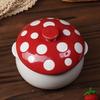 Red Mushroom Double Ear Bowl