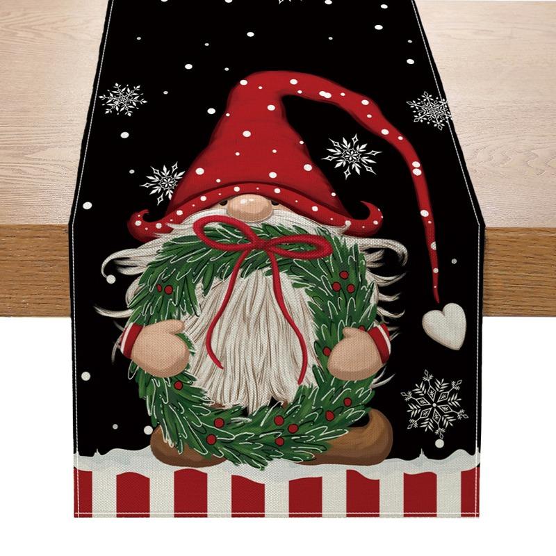 Рождественская дорожка для стола, чехол для флага, рождественский декор для домашнего стола и вечеринки