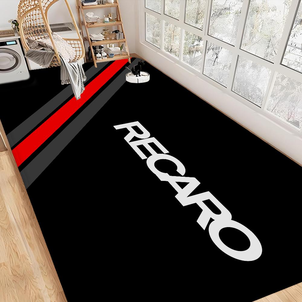 Recaros Logo Fußmatte für die Vordertür Rutschfest Wasserabsorbierend Langer Streifen Kissen Schlafzimmermatte Bettvorleger