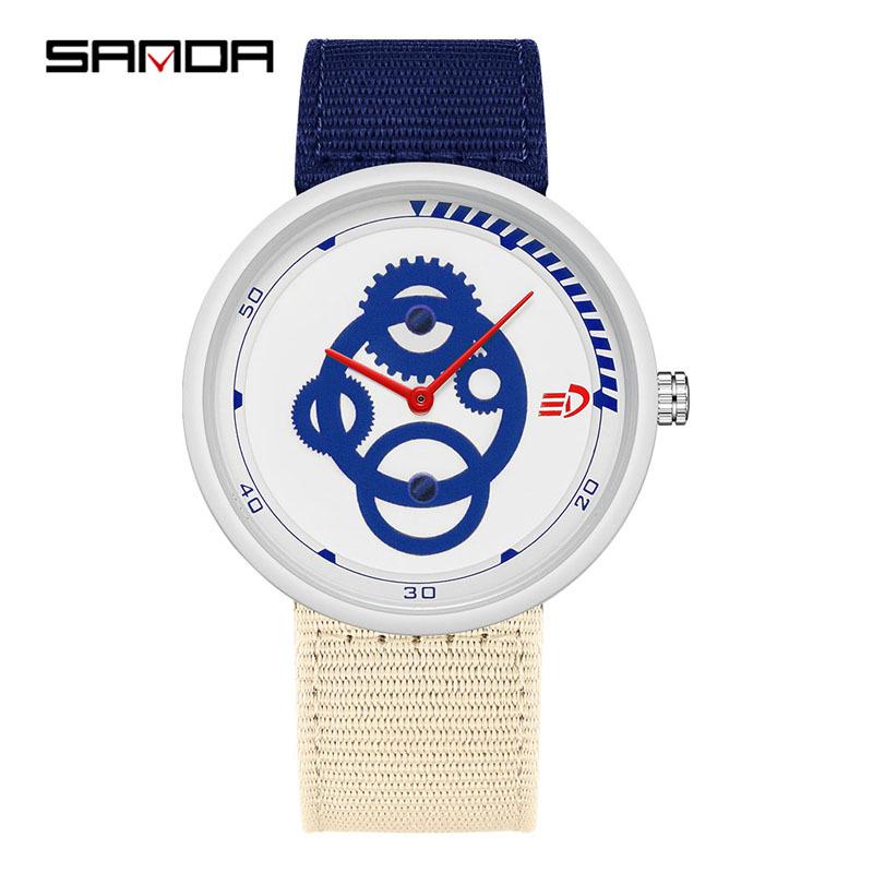 SANDA Waterproof Quartz Wristwatch - Simple, Lightweight, Versatile, Korean-Style for Students, Men, Women, and Children.