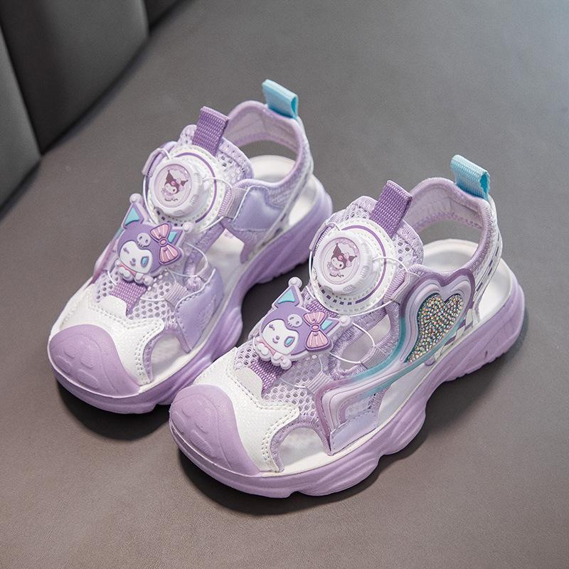 

Kuromi Girls Sandals - Spring/Summer 2026: Fast Collaboration Sports Beach Shoes for Big Kids 26 - 16.2cm