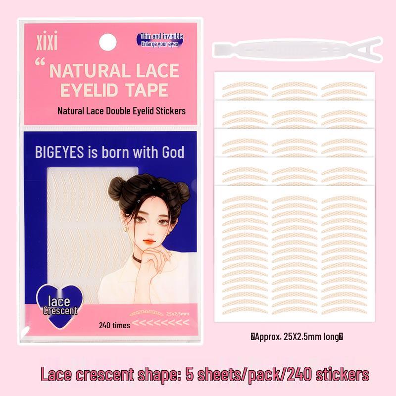 xixi Natural Lace Olive Shape Eyelid Stickers for Invisible Lift
