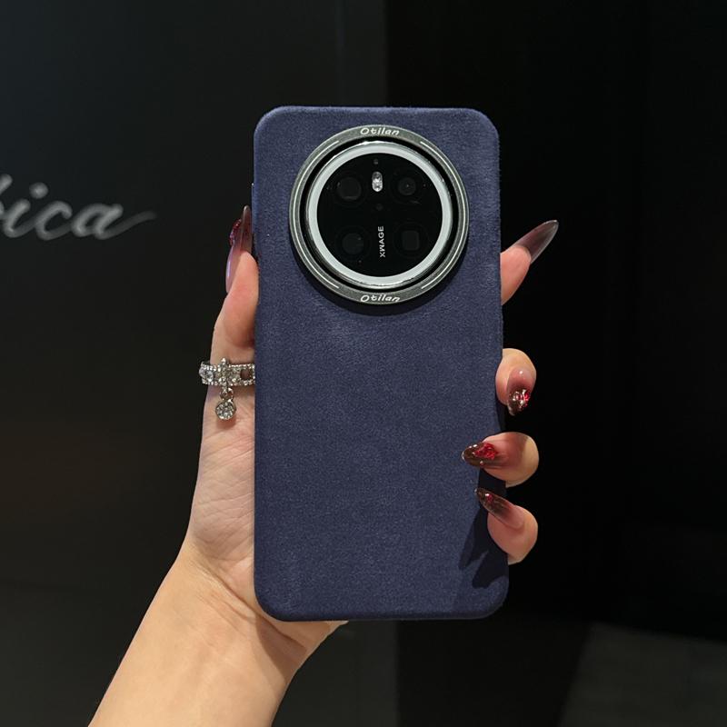 Premium Itanlian Sueded Leather Case For Huawei Mate 60 70 80 Pro Max Magsafe Metal Camera Bezel Cozy Grip Back Cover