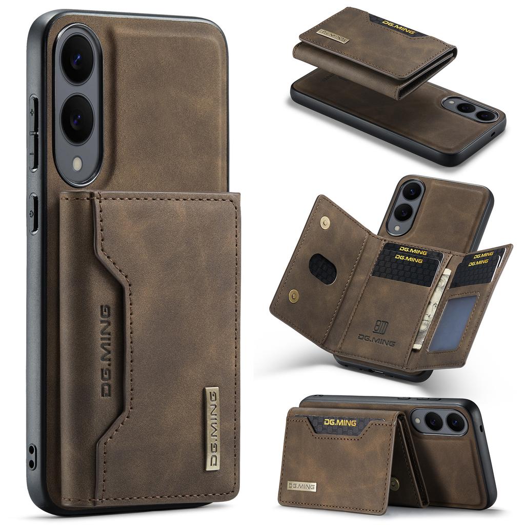 DG.MING M2 Series for Samsung Galaxy S25 Edge Case PU+PC+TPU Phone Cover Detachable Wallet