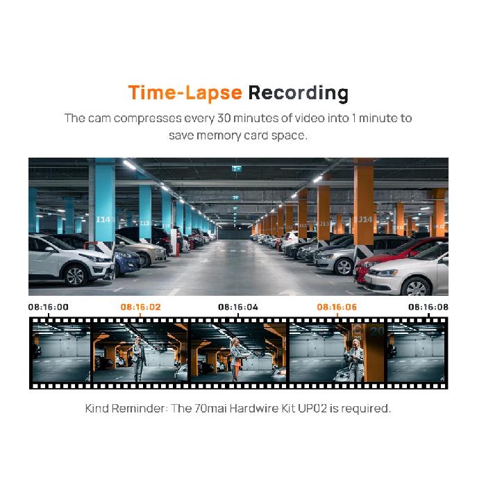 Global 70mai Dash Cam A200 Dual-channel Record 1080P HDR 2'' IPS Screen 24H Parking Monitor 70mai Car DVR A200 WIFI APP 130° FOV