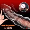 Gjenbrukbar Penile Extension Sleeve Condom 2 Størrelser Cock Ring Delay Ejakulasjon Dildo Forstørrelse Mannlige Produkter