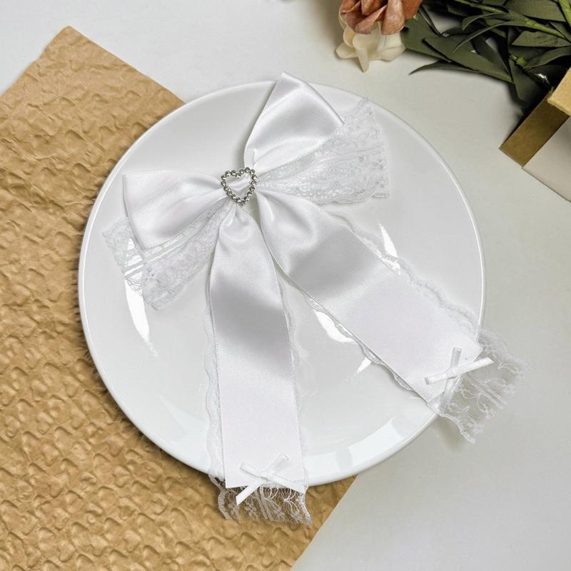 Gothische Haarnadel Große Schleifen Haarspange Schleifen Schleife 2000er-Stil Bänder Büschel