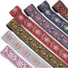WEBEEDY 7 Colors Boho Jacquard Trim Wide Floral Embroidery Ribbon Trim Sewing Fabric Ribbon for Headband,Handbag Strap,Clothing Decoration,Gift