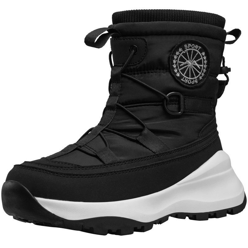 Unisex Snow Boots with Fleece Lining, Women's Cold-Resistant Travel Shoes, Non-Slip Waterproof Men's Footwear
