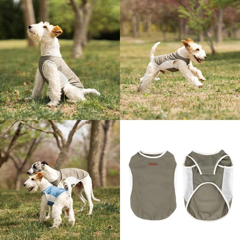 Summer Sleeveless Dog Shirt Lightweight Breathable Sun Protections Vest For Outdoor Activity Protective Dog Clothing