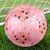 1PZ Sfondo Stellato Rosa Gatti Amano Pallone da Calcio Taglia 5 Calcio Cucito a Macchina Universale per Interni/Esterni Calcio Regalo W25