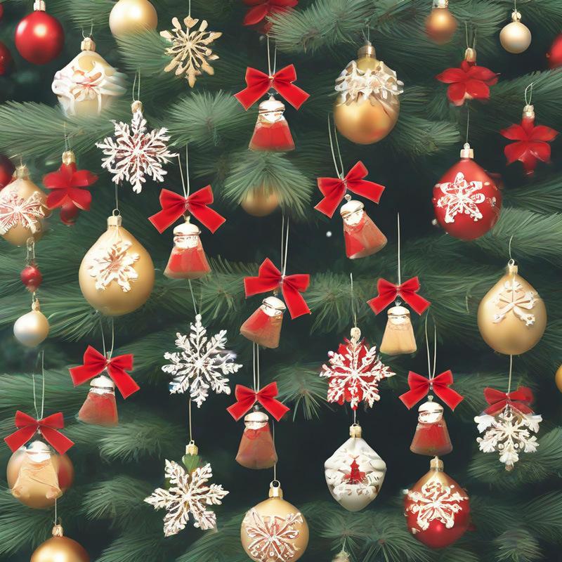 Gold Red Silver Christmas Bowknots Mini Bows Decorative Ornaments for Christmas Tree Wreath DIY Gift Wrapping Home Decor