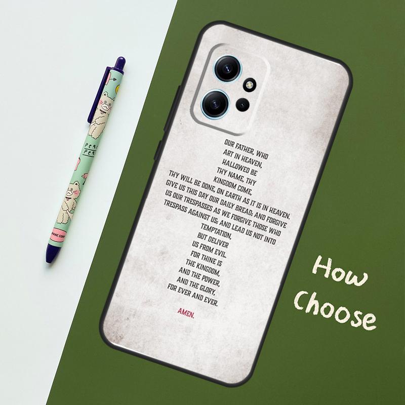 Christianity Lord Prayer Case For Xiaomi Redmi Note 14 10 11 12 13 15 Pro Plus Cover For Redmi 15 13C 12C 10C 14C 15C