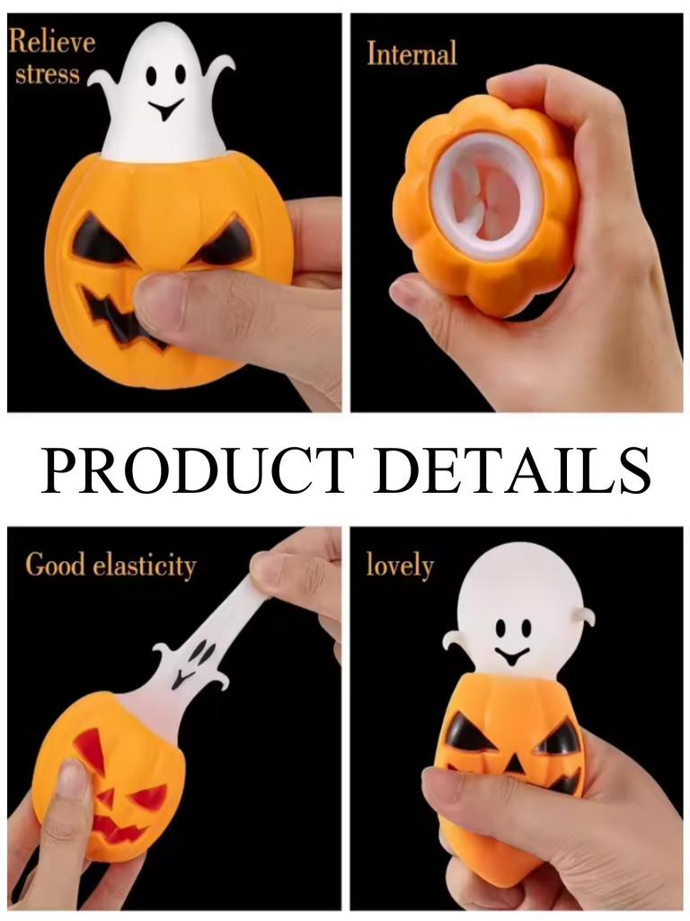 1/3/5 Peças Abóbora Fantasma Halloween Aperte Aperte Brinquedo Lembrancinhas Suprimentos para Festa de Halloween Alívio de Estresse Brinquedos Fidget Presentes de Aniversário