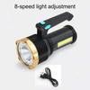 Strong Flashlight Rechargeable Handheld Compact Flashlight Rechargeable Torch With Side Light For Camping Hiking Outdoor