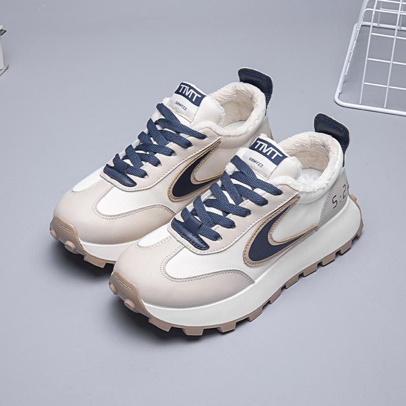 

Fashion Autumn Winter Chunky Sneaker Women Retro Running Shoes Fashion Casual Fabric Breathable Height Increased Platform Shoes 40 синий