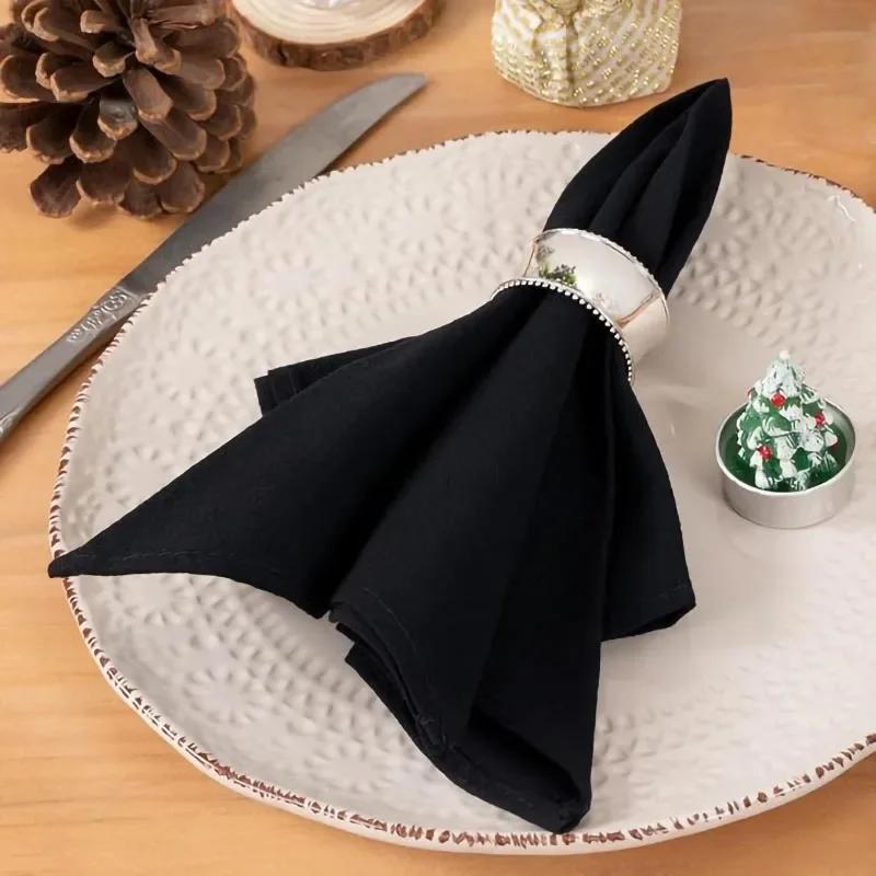70PC 30X45CM 100% Cotton Cloth Napkins  Napkin Reusable Weddings Party Baby Shower Christmas Table Decor Retro Napkins Reusable