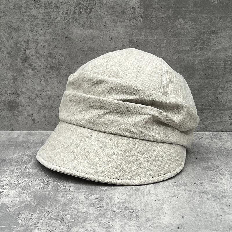 Japanese Retro Pleated Basin Hat Women'S Spring And Summer Temperament Shows Small Face Versatile Thin Fisherman Hat