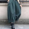 Women's Fashion Casual Solid Color Print High Waist Trousers Pants Capris