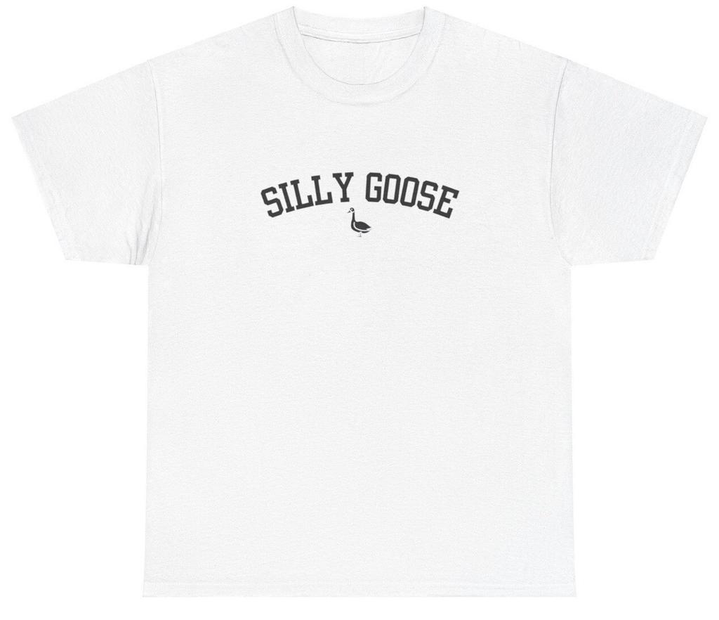 Silly Goose T Shirt Funny Ironic Varsity Style Gen Z Ironic Oddly Specific Tee