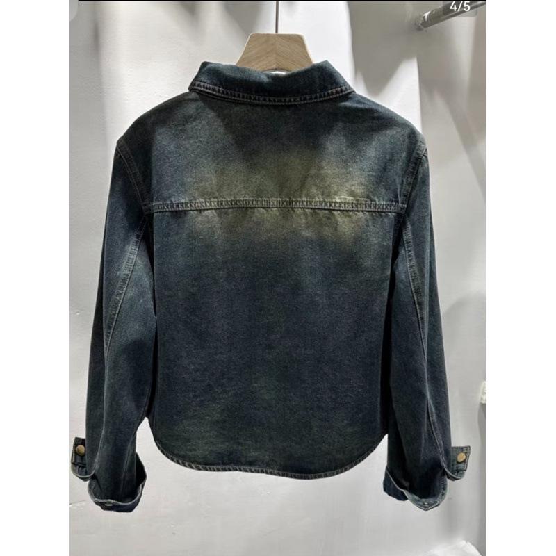 Fall/Winter Women's Retro Korean-Style Loose Denim Long-Sleeve Shirt Jacket