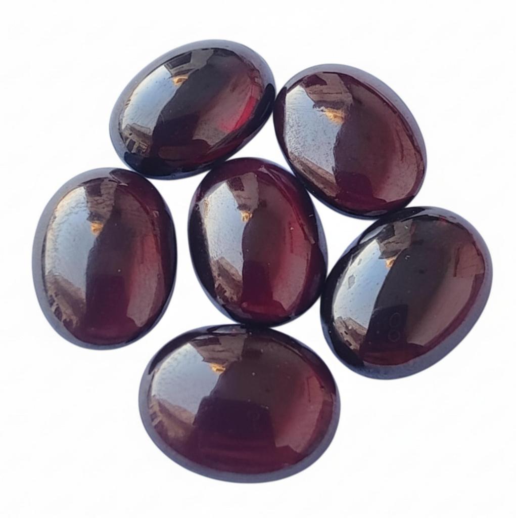 Tiefrote Granat Ovale Cabochons - Natürliche Ovale Granat Edelsteine für Schmuck