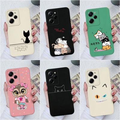 Custodia per telefono per Xiaomi Poco M4 Pro X5 Pro C40 C50 C55 X3 X4 M3 Carino antiurto morbido silicone liquido opaco Cover modello cartone animato per Xiaomi Poco paraurti