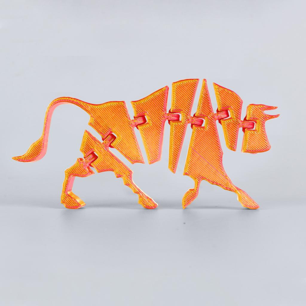 3D Printing Cattle 3D Printing Articulatedworm Toy Adult Children's Toy Mysterious Cattle Toy