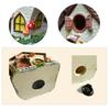 Outdoor Fairy Garden Bird House 8.3-inch Hand-painted Resin Decorated Bird Nest With Chain Waterproof Cute Bird House