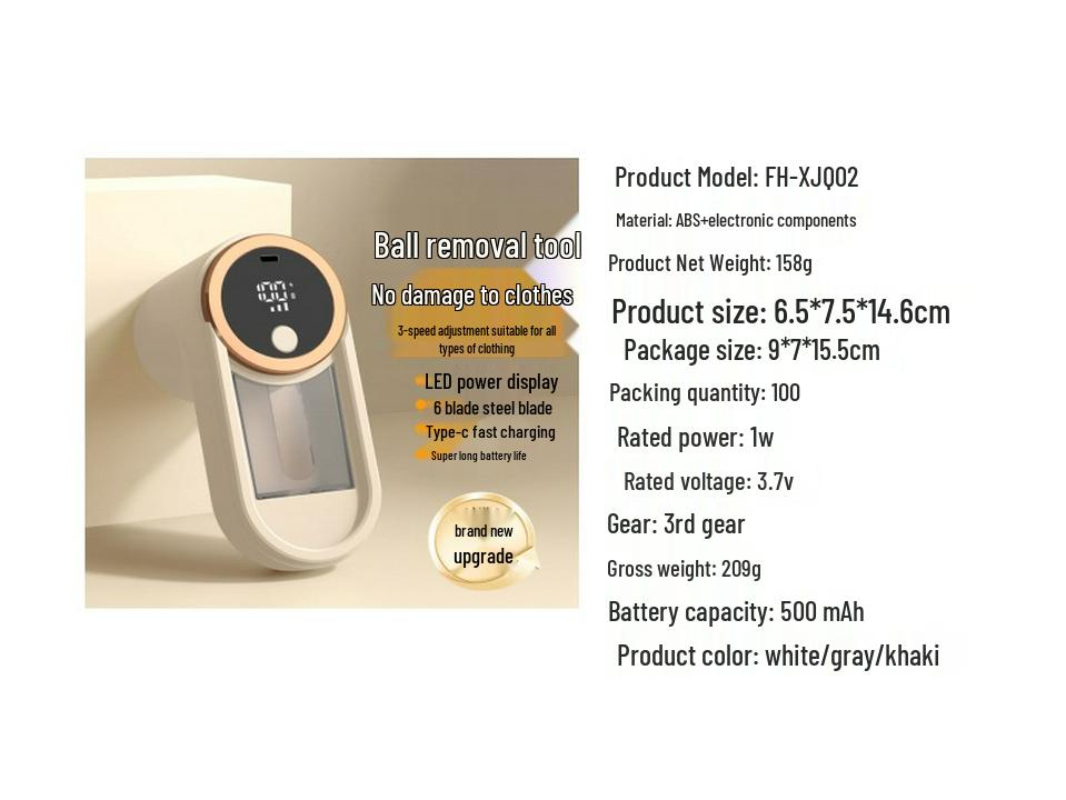 25-Year Smart Digital Lint Remover with Six Large Blades