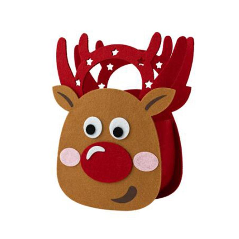 1/2/3PCS 2025 Christmas Gift Bag Creative Felt Cloth Children Candy Gift Bag Christmas Eve Handheld Portable Apple Bag