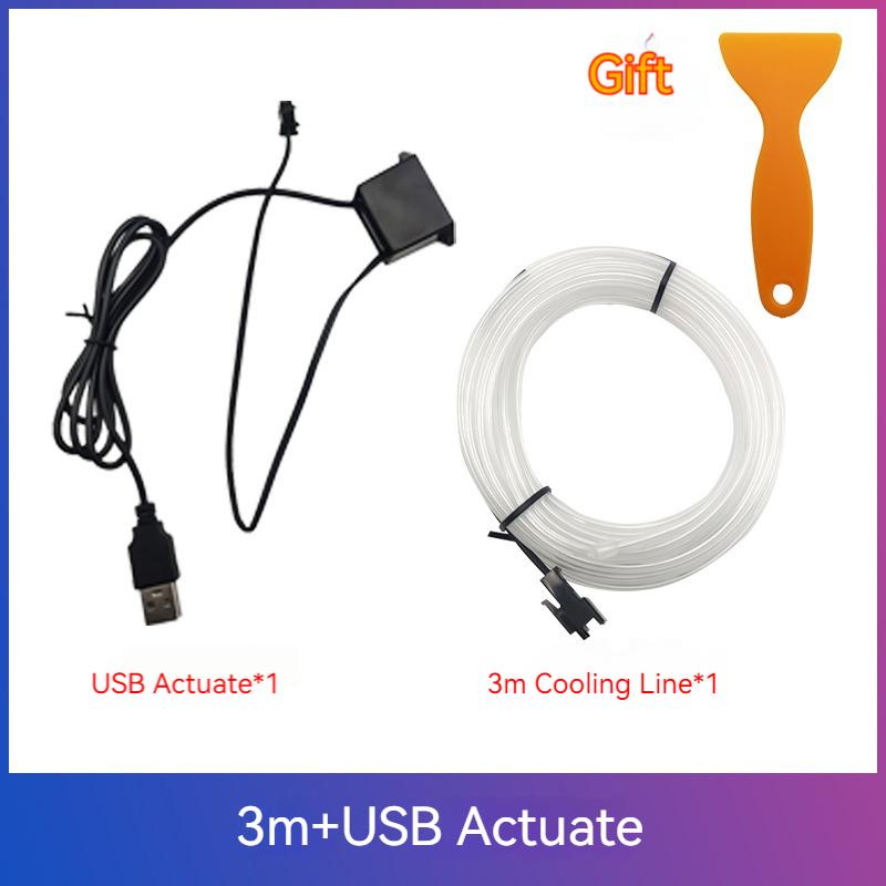 

Car Interior LED Color Light Cold Atmosphere Light 3M Dashboard Decorative Neon Ambient Auto Parts 3m розовый