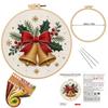 Santa Claus Christmas Embroidery Kit Handmade DIY Embroidery Kit Xmas Embroidery Craft Set  Indoor