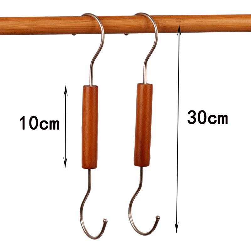 Non-Slip Walnut Clothes Hanger with Pants Clip for Women s Clothing 658₽