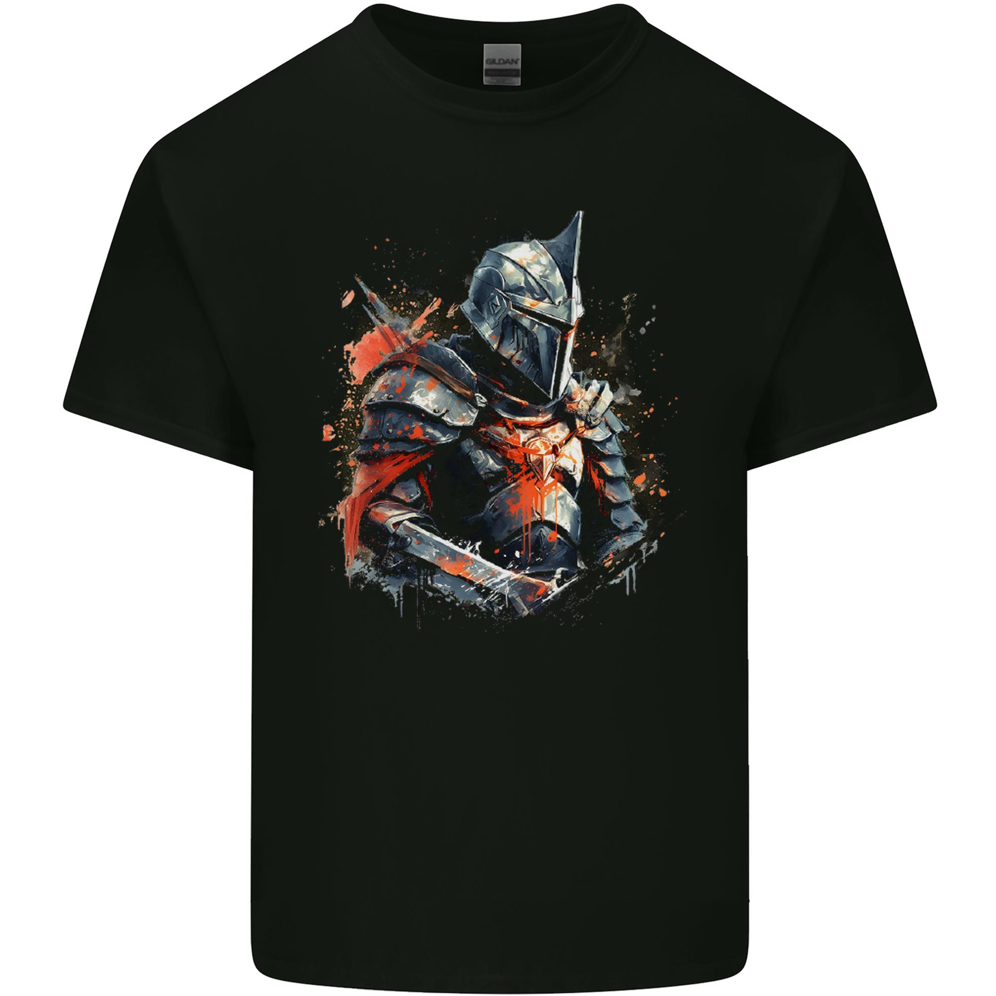A Fantasy Medieval Knight in Armour Unisexs Light Cotton TShirt S