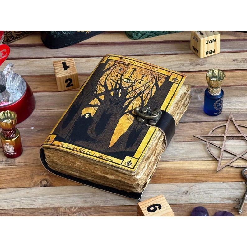 Jurnal din piele Arborele Vieții - Caiete din piele naturală pentru femei - Jurnal frumos pentru caiet de schițe, carte de călătorie, carte de vrăji goală